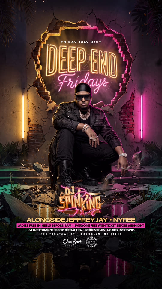 Deep End Fridays, neon wall edition