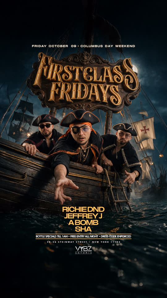 First Class Fridays Oct 9, columbus day edition
