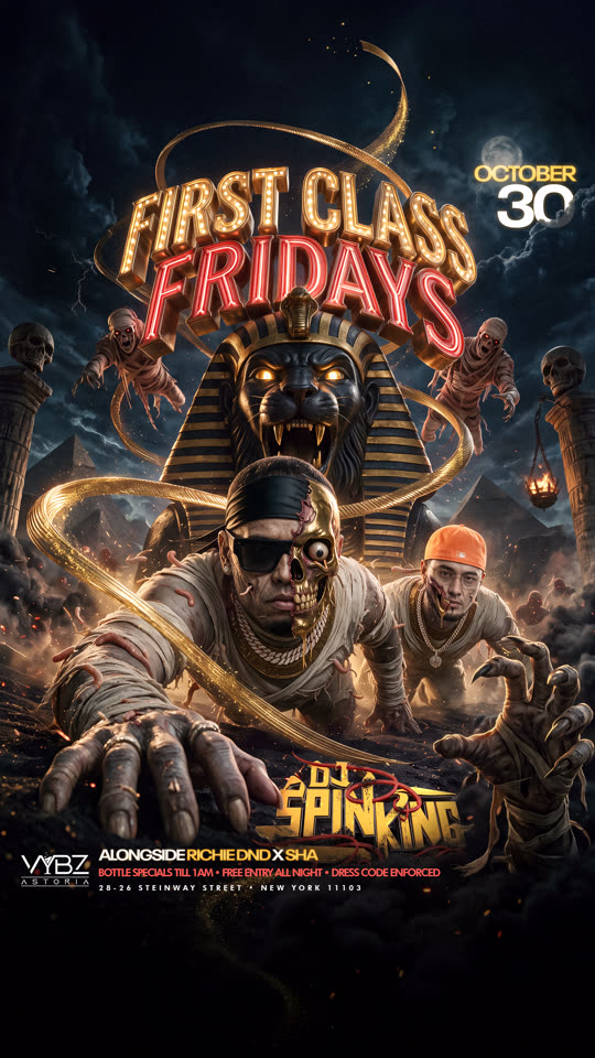 First Class Fridays Oct 30, halloween edition