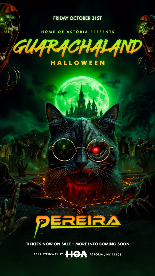 Guarachaland Halloween, event flyer