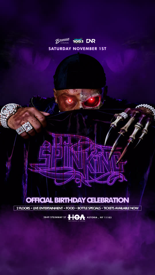 Spooky Spinking, birthday flyer