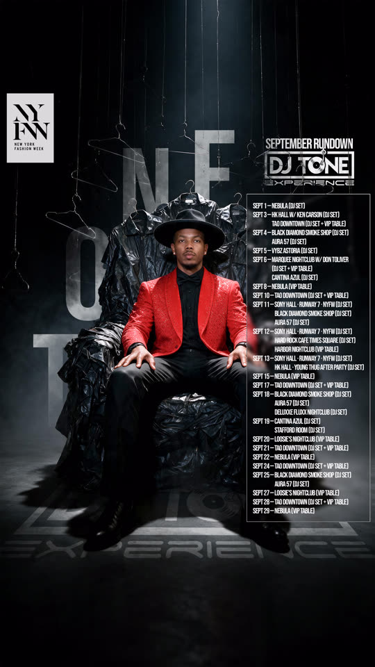 DJ Tone Experience, september 2026 rundown